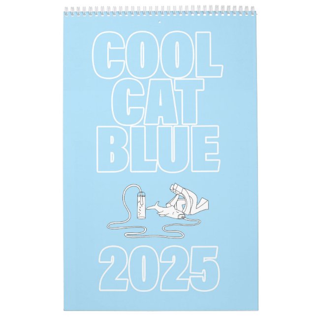 Calendario Guay Cat Blue 2025 (Tapa)