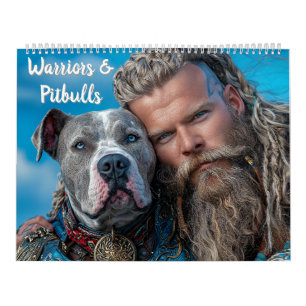 Calendario Guerreros y héroes de perros Pitbull