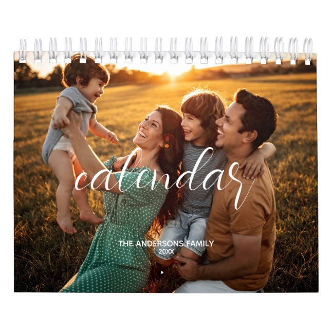 Calendario Guión de Moda fotográfica de Personalizado familia (Tapa)