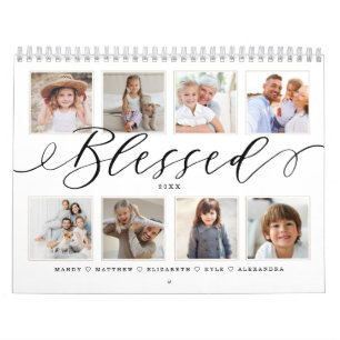 Calendario Guión moderno bendecido   Recuerdos fotográficos