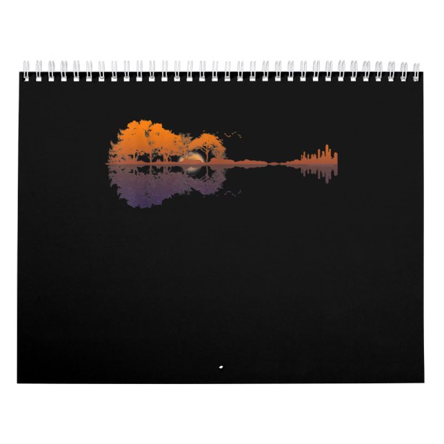 Calendario Guitarra Lake Shadow Love Guitar Gift Music Avers (Tapa)