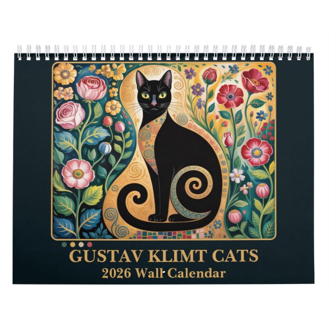 Calendario Gustav Klimt Cat | Elegant Art Nouveau Cat 2026 (Tapa)