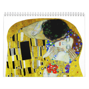 Calendario Gustav Klimt pintando arte