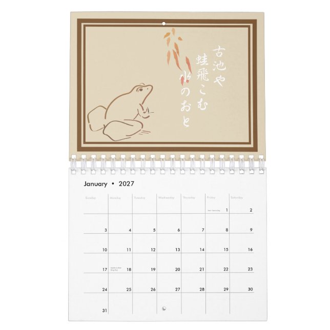 Calendario Haiku (Jan 2027)