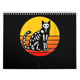 Calendario Halloween de espeluznante escarnio negro con viuda