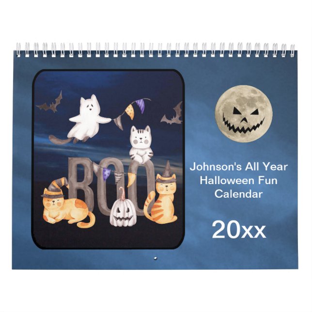 Calendario Halloween por diversión Todo el año personaliza (Tapa)
