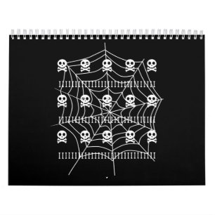 Calendario Halloween Skull Spider Web Costume o trata