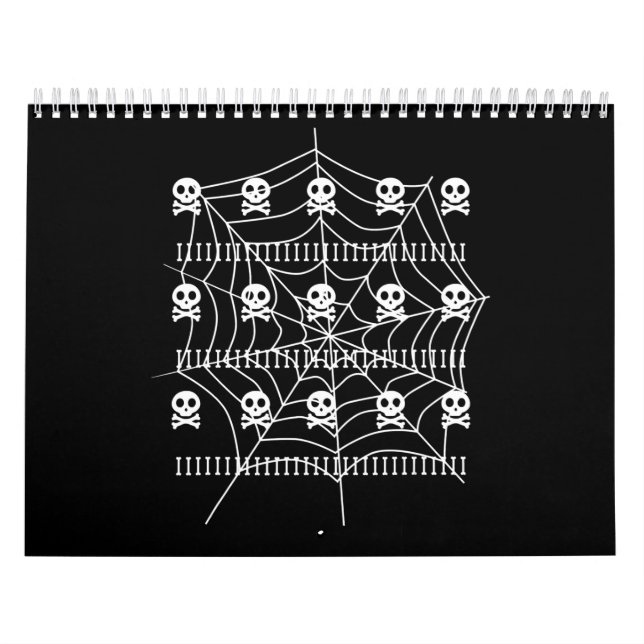 Calendario Halloween Skull Spider Web Costume o trata (Tapa)