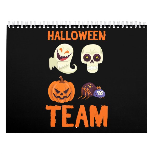 Calendario Halloween Team Skeleton Pumpkin Ghost Spider Spode (Tapa)