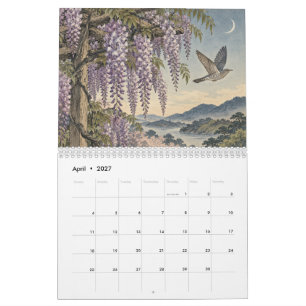 Calendario Hanafuda Doce Meses de Arte en Grabado Japonés