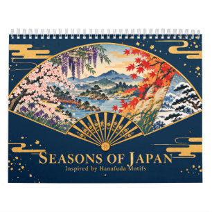 Calendario Hanafuda Doce Meses de Arte Japonés en Grabado en