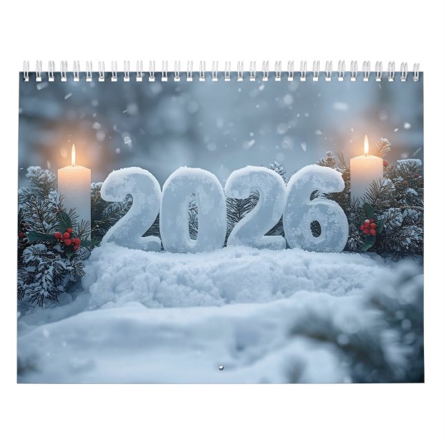 Calendario happy new year 2026 snowy calm  (Tapa)