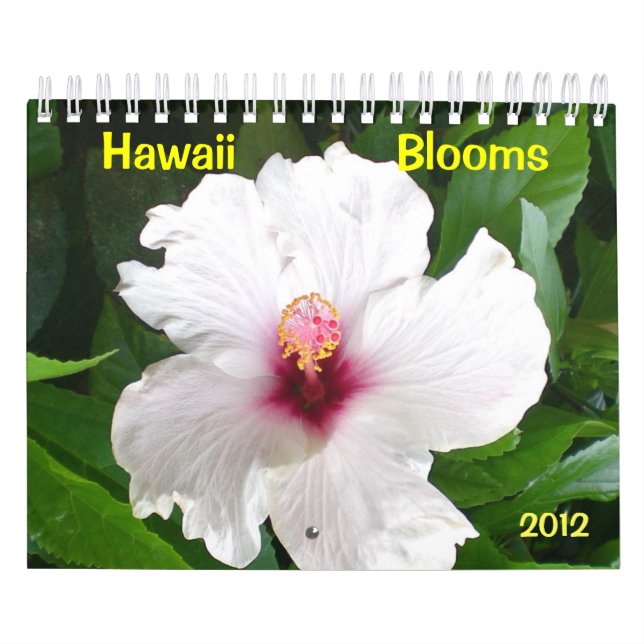 Calendario Hawái florece con flores (Tapa)