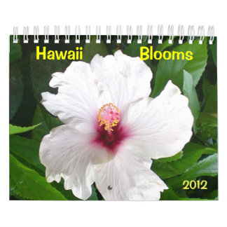 Calendario Hawái florece con flores