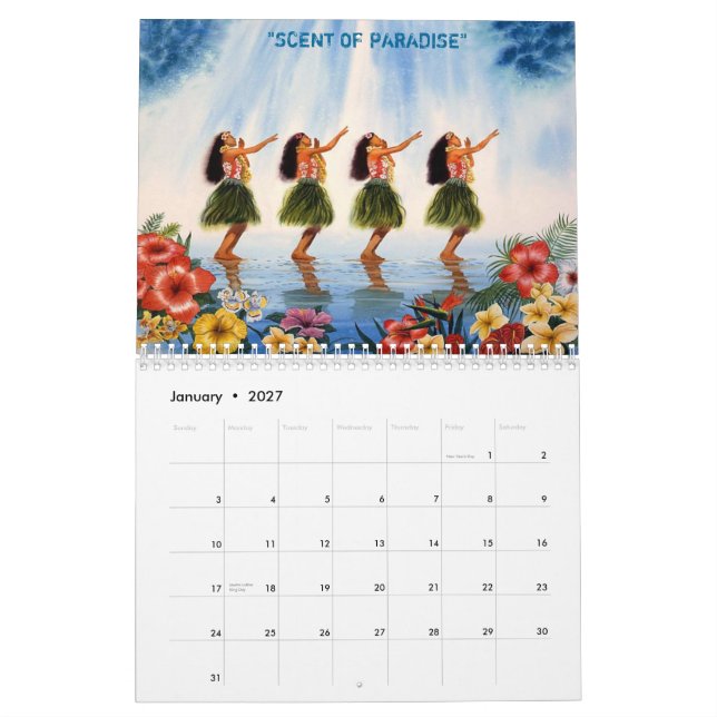 CALENDARIO HAWAII 2011 (Jan 2027)