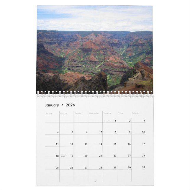 CALENDARIO HAWAII 2012 (Jan 2026)