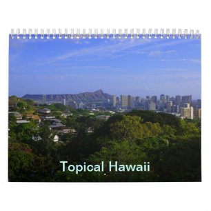Calendario Hawaii tropical