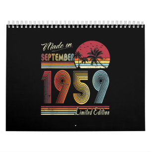 Calendario Hecho En Septiembre De 1959 62 Años