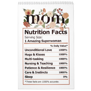 Calendario Hechos de nutrición de MOM