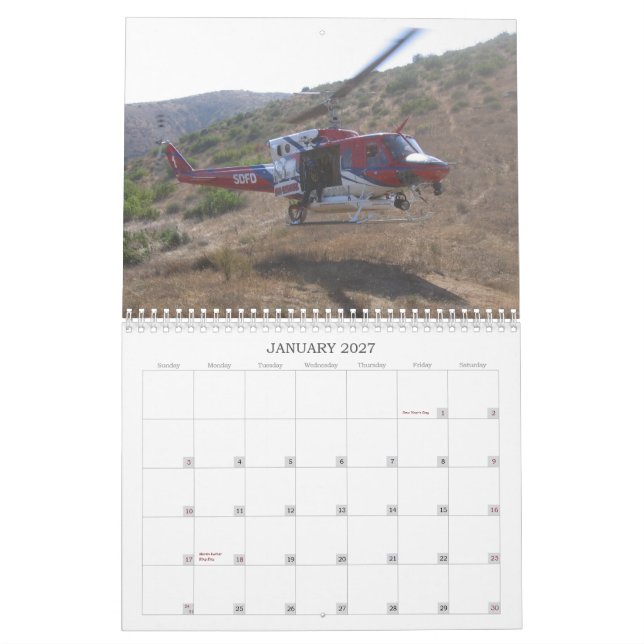 Calendario Helicóptero de SDFD (Jan 2027)