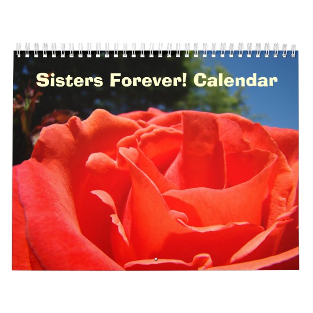 Calendario ¡Hermanas para siempre! Flores grandes florales en (Tapa)