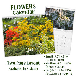 Calendario Hermosa foto de flores -