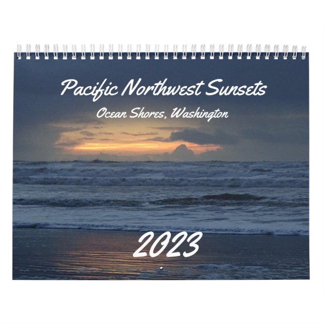 Calendario Hermosa foto de la costa de Washington Ocean Sunse (Tapa)