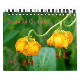Calendario Hermosa fotografía de la naturaleza de las orquíde