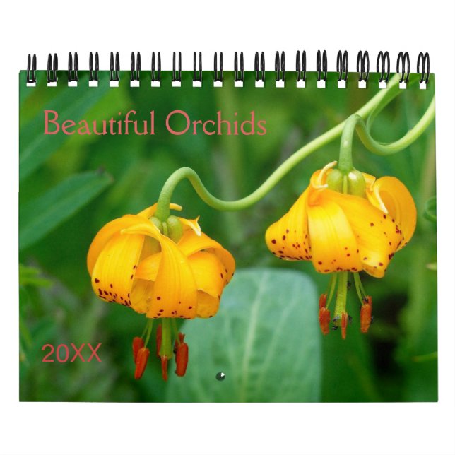 Calendario Hermosa fotografía de la naturaleza de las orquíde (Tapa)