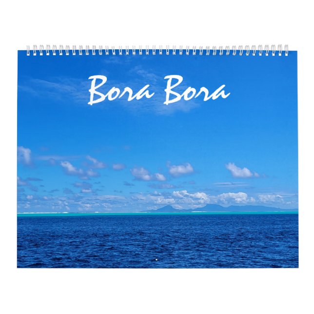 Calendario Hermosa fotografía paisajística de Bora Bora (Tapa)