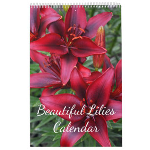 Calendario Hermosa huella floral de lirios