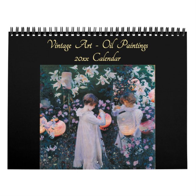 Calendario Hermosa pintura de aceite de época Bella Artes 202 (Tapa)