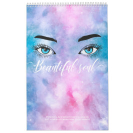 Calendario Hermosas afirmaciones de la galaxia rosada Soul
