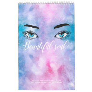 Calendario Hermosas afirmaciones de la galaxia rosada Soul