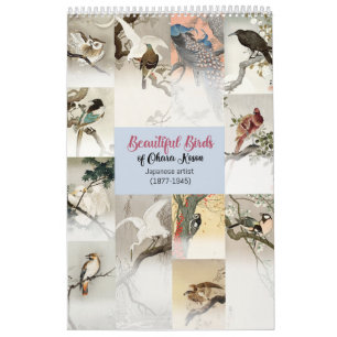 Calendario Hermosas aves de Ohara Koson, artista japonés