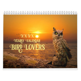 Calendario Hermosas aves Natura Animales Avian