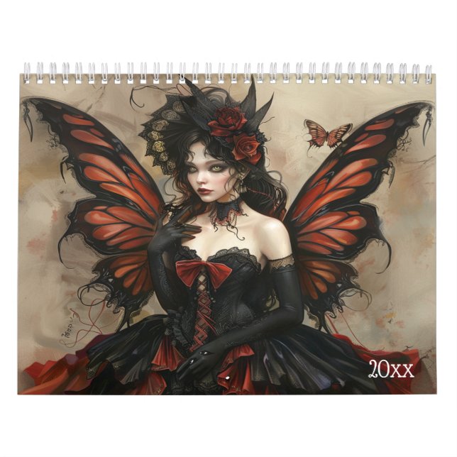 Calendario Hermosas Fe Butterflies Elegante (Tapa)