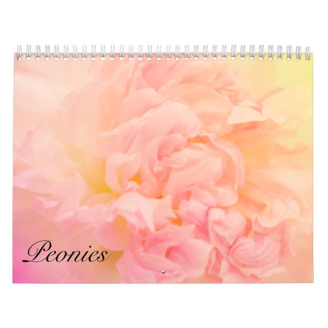 Calendario Hermosas Peonías Impresionantes (Tapa)