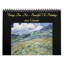 Calendario Hermosas pinturas de aceite de Bella Artes de époc