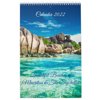 Calendario Hermosas playas de Mauricio y las Seychelles