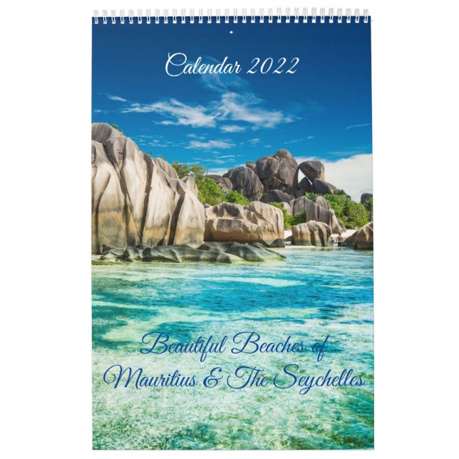 Calendario Hermosas playas de Mauricio y las Seychelles (Tapa)