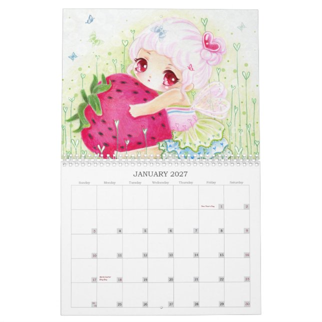Calendario hermoso 2013 de los chicas del animado (Jan 2027)