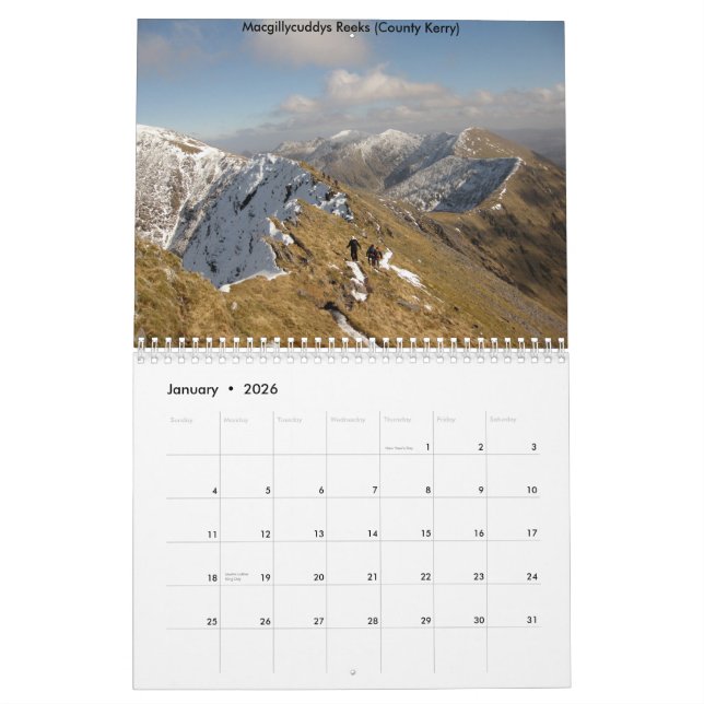 Calendario hermoso de Irlanda (Jan 2026)