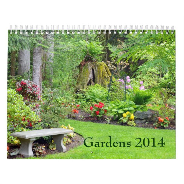 Calendario hermoso de la impresión del jardín (Tapa)