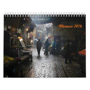 calendario hermoso de Marruecos 2014