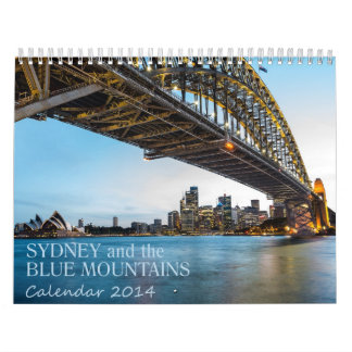 Calendario hermoso Sydney de la foto y montañas