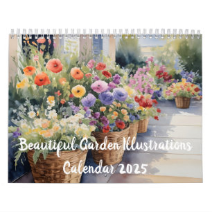 Calendario Hermosos Ilustraciones Jardín