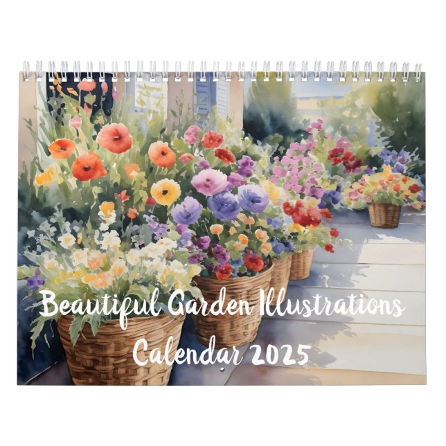 Calendario Hermosos Ilustraciones Jardín (Tapa)