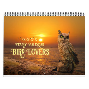 Calendario Hermosos pájaros Naturaleza Animales Aviar