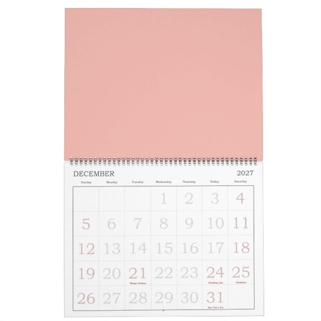 Calendario Hermosos Rosas (Dec 2027)